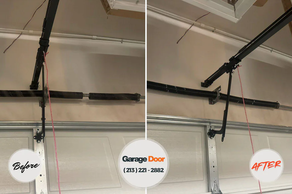 Before and after: garage door repair West Brownsville, PA